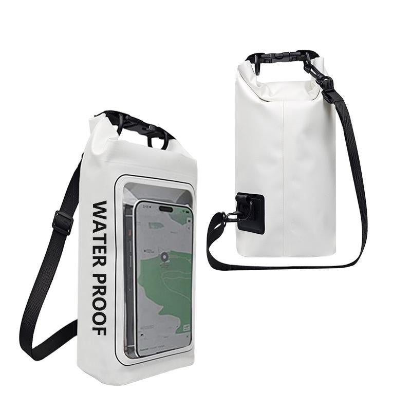2 In 1 Waterproof Crossbody Phone Bag For Outdoor Cycling Swimming 2L Capacity - Black Green - 5L