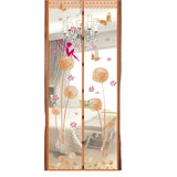 100x210cm Magnetic Summer Mosquito Screen Door Curtain - Beige - Front View