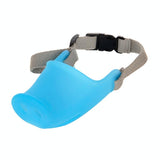 Pet Dog Piggy Mouth Dog Mask Bark Stopper - Size Large - Blue - Front View