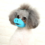 Pet Dog Piggy Mouth Dog Mask Bark Stopper - Size Large - Blue - Side View