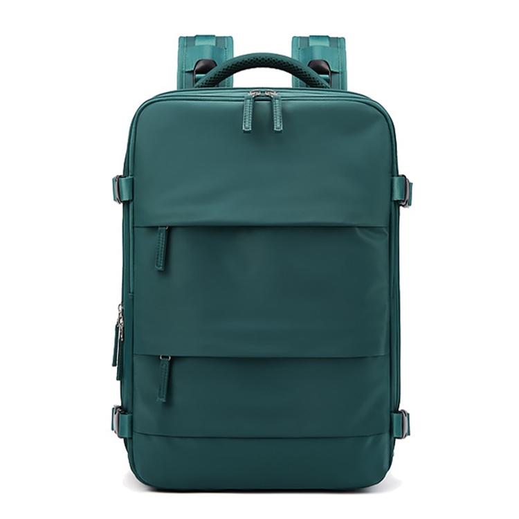 Outdoor Travel Laptop Backpack - Army Green - Black