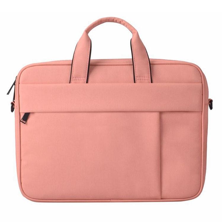14.1 Inch Waterproof Anti-theft One-shoulder Handbag with Suitcase Belt - Black