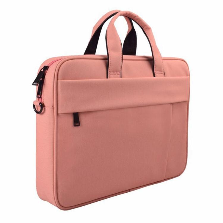 14.1 Inch Waterproof Anti-theft One-shoulder Handbag with Suitcase Belt - Black