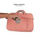 14.1 Inch Waterproof Anti-theft One-shoulder Handbag with Suitcase Belt - Black