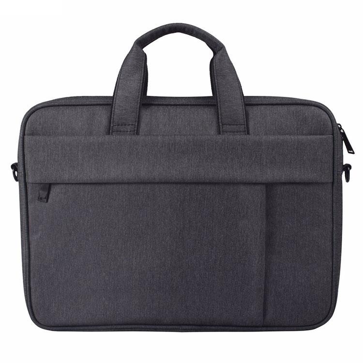 14.1 Inch Waterproof Anti-theft One-shoulder Handbag with Suitcase Belt - Black