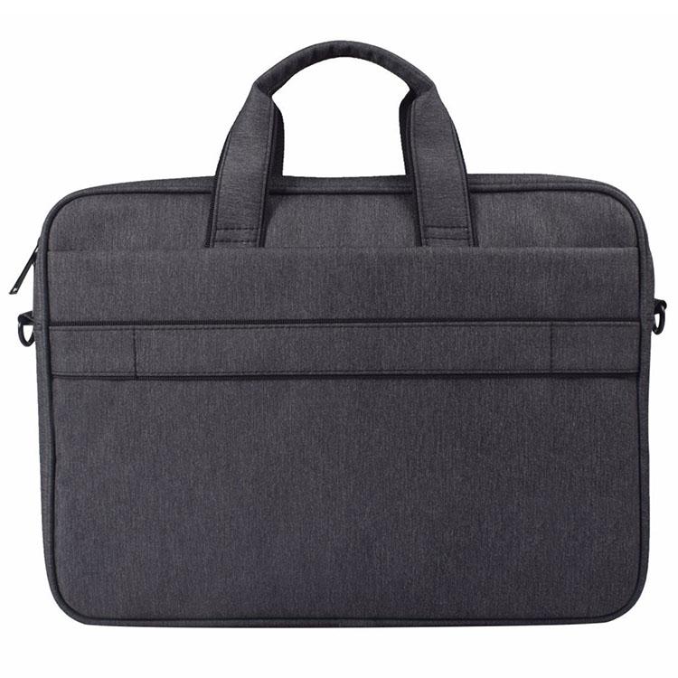 14.1 Inch Waterproof Anti-theft One-shoulder Handbag with Suitcase Belt - Black