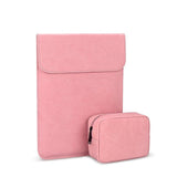 13.3 Inch Ultra-thin Notebook Liner Bag with Small Bag - Perfect for On-the-go - Light Grey