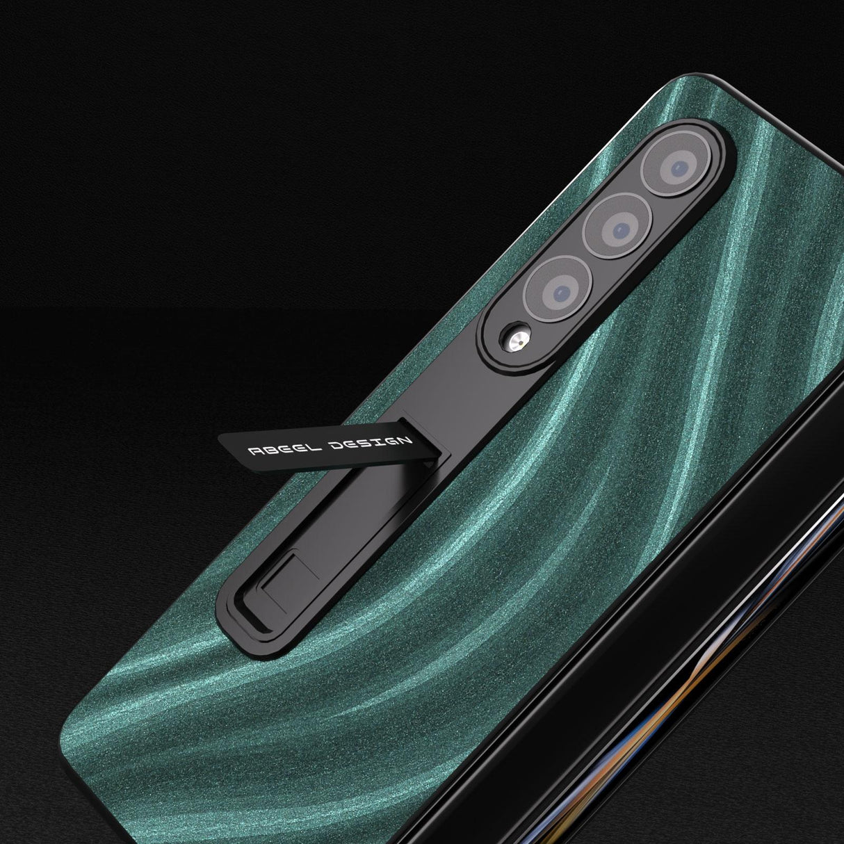 For Samsung Galaxy Z Fold4 5G Galactic Pattern Phone Case - Integrated Protection - Black
