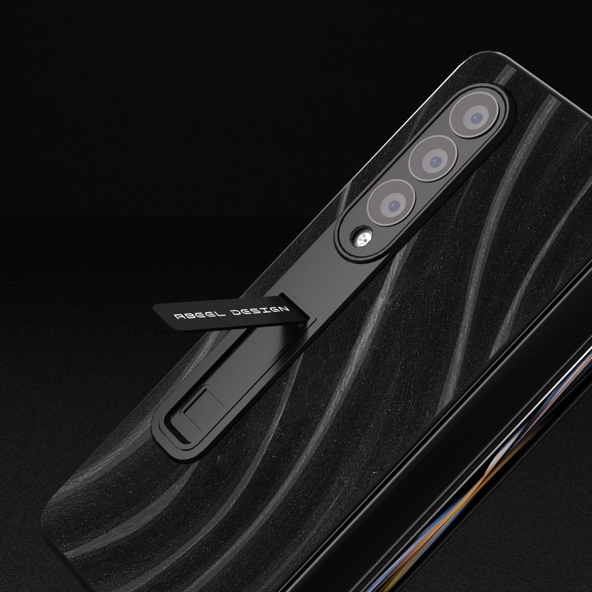 For Samsung Galaxy Z Fold4 5G Galactic Pattern Phone Case - Integrated Protection - Black