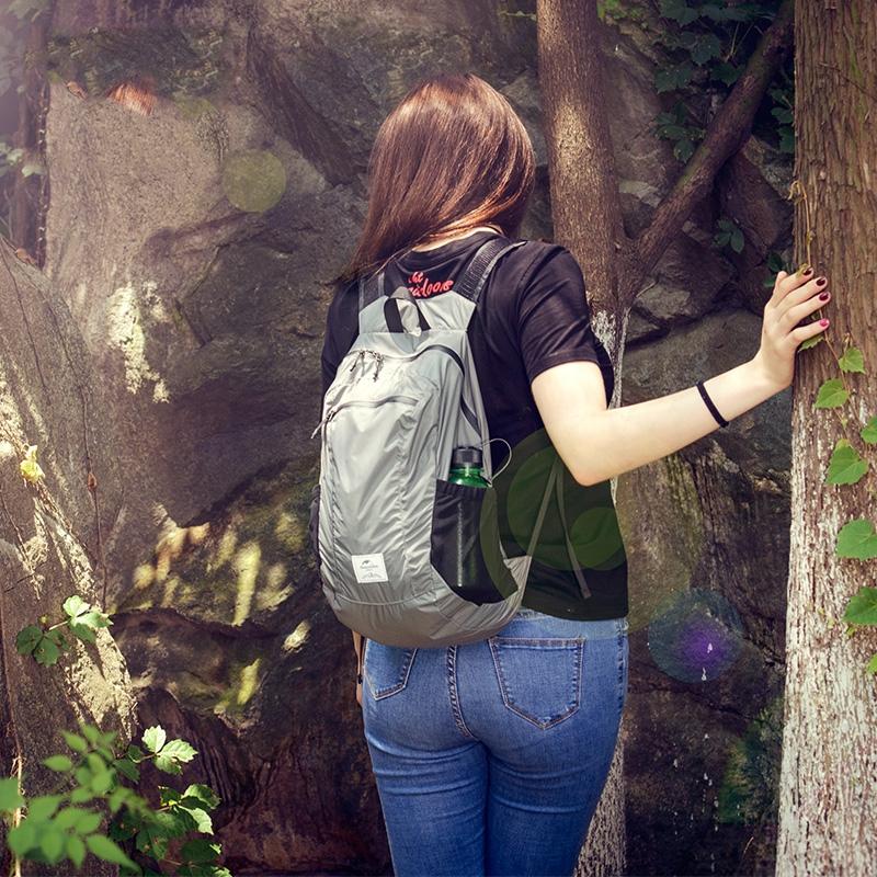 Waterproof Foldable Backpack Ultra Light & Portable 22L Capacity Black