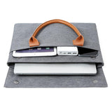 Lightweight Oxford Cloth Laptop Bag with Pu Handle - Portable - Blue - 14 Inch