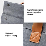 Lightweight Oxford Cloth Laptop Bag with Pu Handle - Portable - Blue - 14 Inch