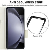For Samsung Galaxy Z Fold4 5G Leather Phone Case With Pen Slot - Black