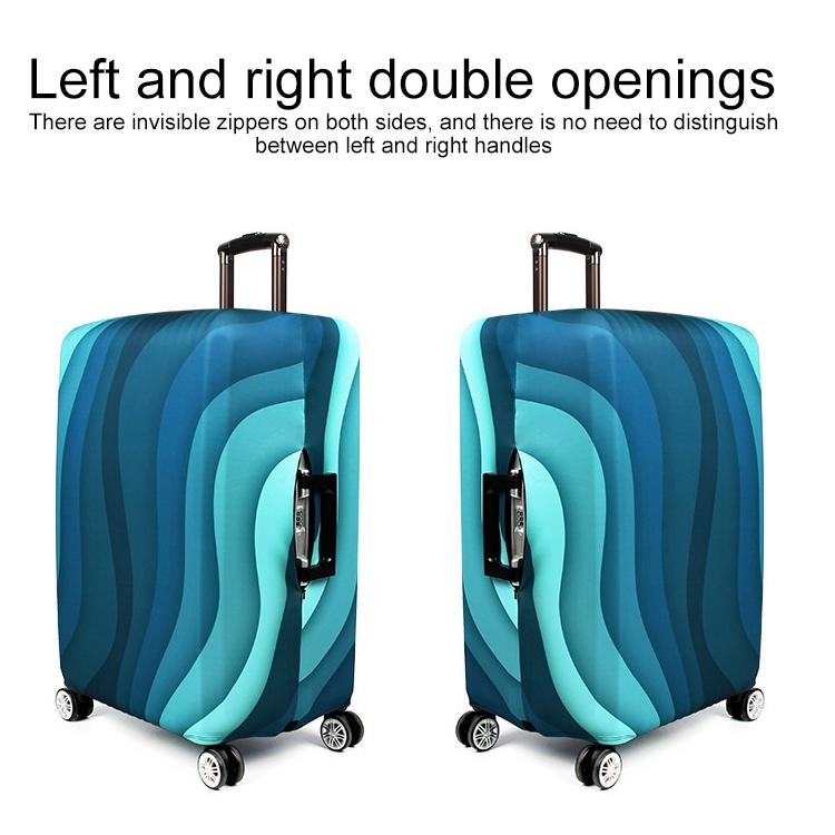 22-24 Inch Travel Suitcase Dust Covers - Elastic & Abrasion-resistant - Blue Ripple