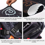 22-24 Inch Travel Suitcase Dust Covers - Elastic & Abrasion-resistant - Blue Ripple - 45-Degree Angle