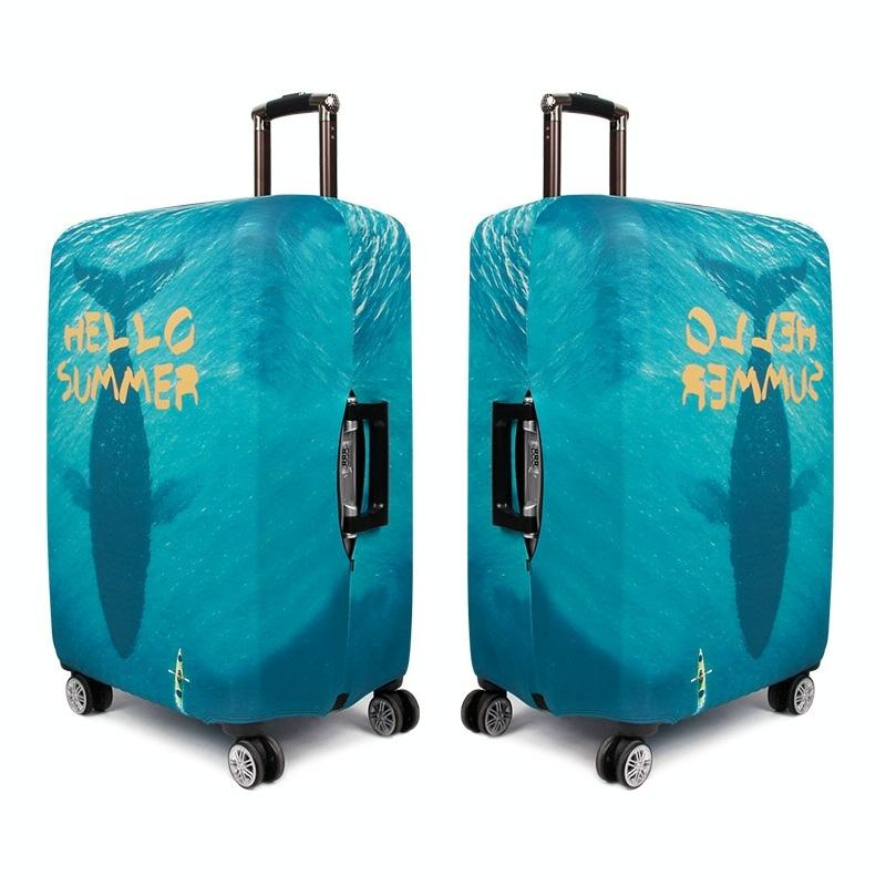 Protective Cover for Trolley Luggage - Durable and Dustproof - Large Size - Deep Sea Whale - M