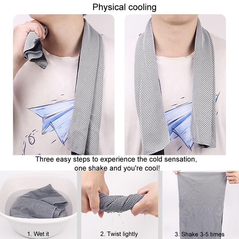 Portable Quick Dry Sports Towel Set with Silicone Sleeve and Storage Bag - 30x80cm - Orange - 30X90Cm