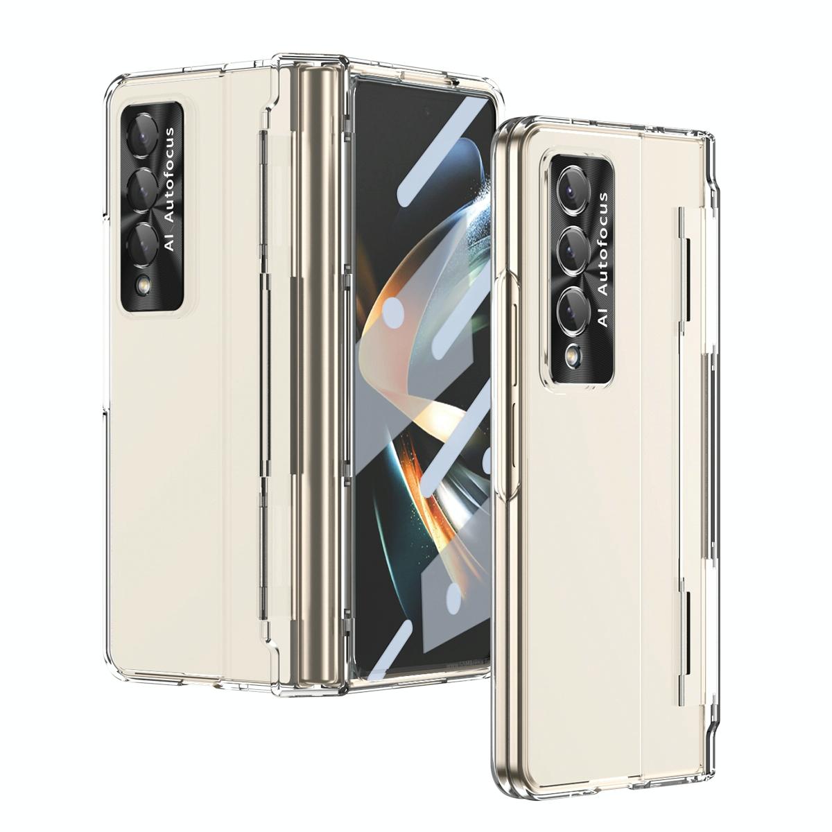 For Samsung Galaxy Z Fold4 5G Full Coverage Hinge Phone Case - Gold