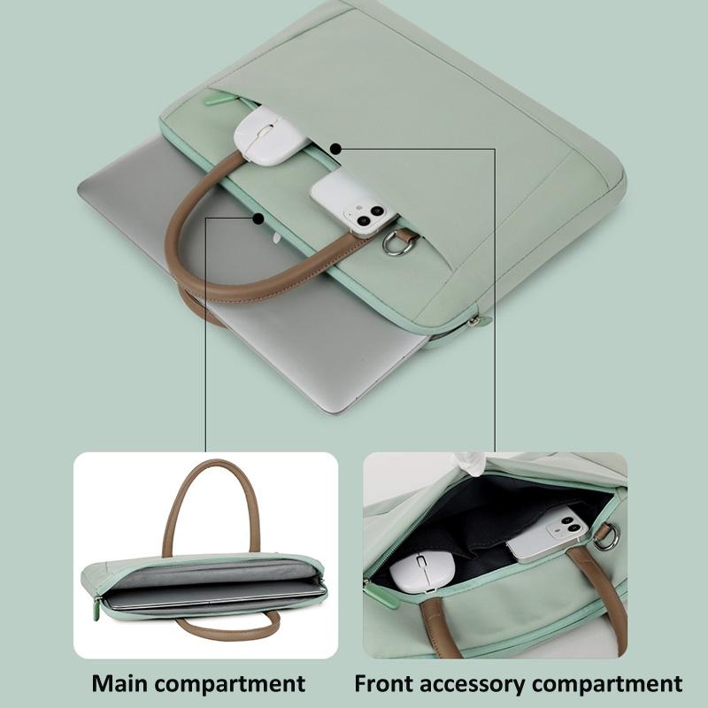 13-13.3 Inch Laptop Bag Crossbody Briefcase in Oxford Cloth - Gray - 14 - 14.6 Inch