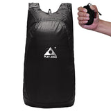 Ultralight Foldable Anti Splash Bag For Outdoor Climbing 20L Capacity Max Load 15Kg - Black