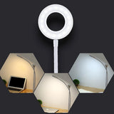Universal Cell Phone Holder with Selfie Ring Light for Studio Recording and Live Broadcast - Black - Rear View
