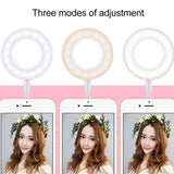 Universal Cell Phone Holder with Selfie Ring Light for Studio Recording and Live Broadcast - Black