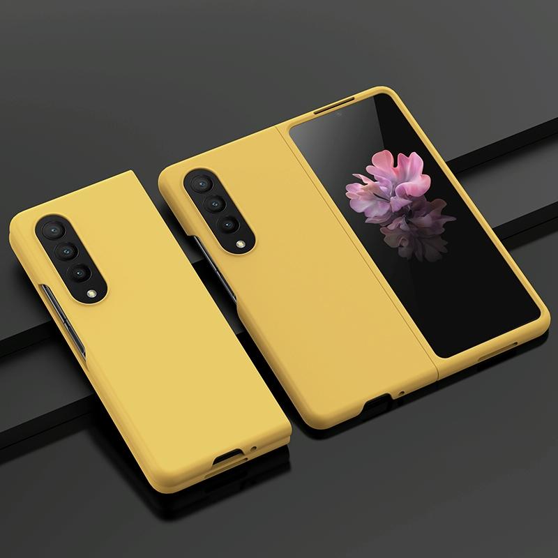 For Samsung Galaxy z Fold4 5G Smooth Skin Phone Case with Big Hole Fuel Injection - Blue
