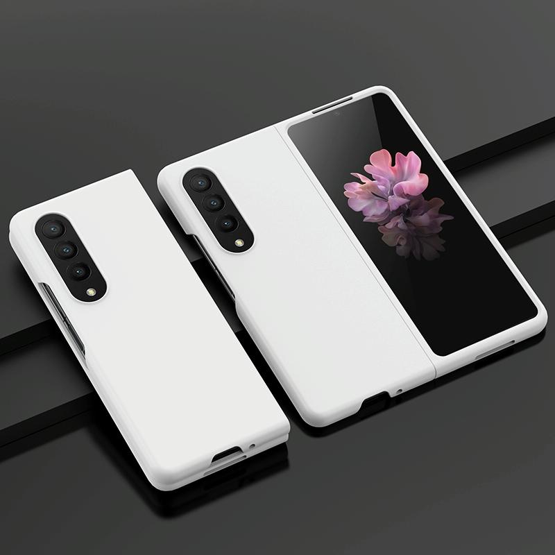 For Samsung Galaxy z Fold4 5G Smooth Skin Phone Case with Big Hole Fuel Injection - Blue