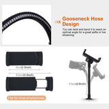 7.9 Usb 3 Modes Dimmable Dual Colour Led Ring Light with Mirror for Vlogging and Photography - Black