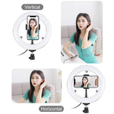 7.9 Usb 3 Modes Dimmable Dual Colour Led Ring Light with Mirror for Vlogging and Photography - Black - Extra Image
