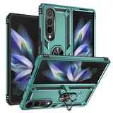 For Samsung Galaxy z Fold4 5G Tpu & Pc Shockproof Phone Case - Dark Green