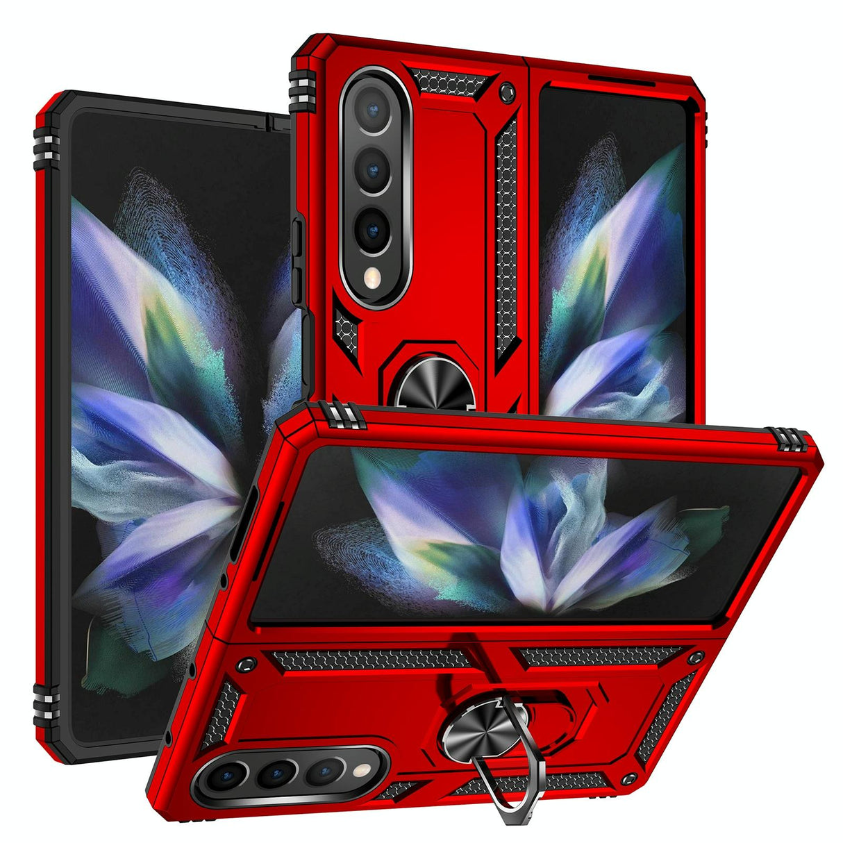 For Samsung Galaxy z Fold4 5G Tpu & Pc Shockproof Phone Case - Dark Green