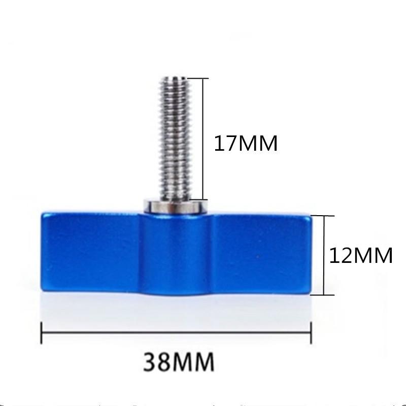 10pcs T-shaped Multi-directional Screw with M5 Aluminum Alloy Handle - Blue
