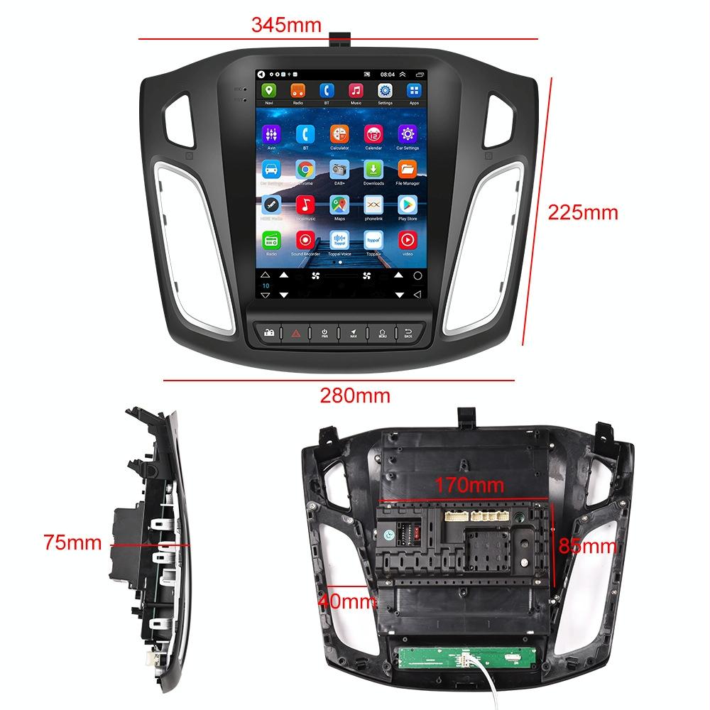 9.7 Inch Android Car Integrated Machine For Ford Focus - Standard + 4 Light Camera 2 + 64G