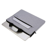 Waterproof Single Shoulder Notebook Bag - 14 Inch Portable & Durable - Gray - Top-Down View