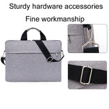 Waterproof Single Shoulder Notebook Bag - 14 Inch Portable & Durable - Gray - Close-Up Angle