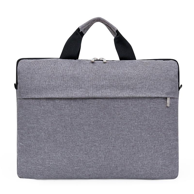 Waterproof Single Shoulder Notebook Bag - 14 Inch Portable & Durable - Gray