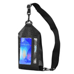 Waterproof Crossbody Phone Bag Tteoobl Touch Screen Chest Bag Paste Model - Black