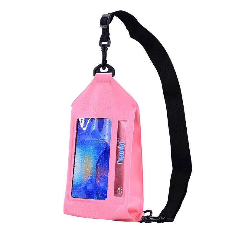 Waterproof Crossbody Phone Bag Tteoobl Touch Screen Chest Bag Paste Model - Black