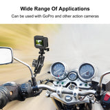 Universal Motorcycle Camera Mount for Gopro and Action Cams - Rear View
