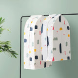Large 3d Hanger Pocket Wardrobe with Dust Cover - Flowers - Rear View