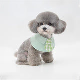 Pet Shawl Scarf Saliva Towel Dog Clothes Accessories - Size M - Yellow - Top-Down View