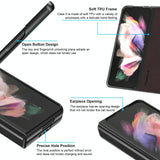 For Samsung Galaxy Z Fold4 5G Leather Shockproof Case - Black - Extra Image