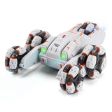 360-degree Swing Arm Rc Car - Double Control 2.4g Multifunctional Five-wheeled - Grey - Side View