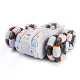360-degree Swing Arm Rc Car - Double Control 2.4g Multifunctional Five-wheeled - Grey - 45-Degree Angle