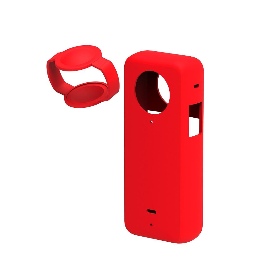 Silicone Protective Case with Lens Cover for Insta360 X3 - Black