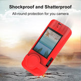 Silicone Protective Case with Lens Cover for Insta360 X3 - Black - 45-Degree Angle