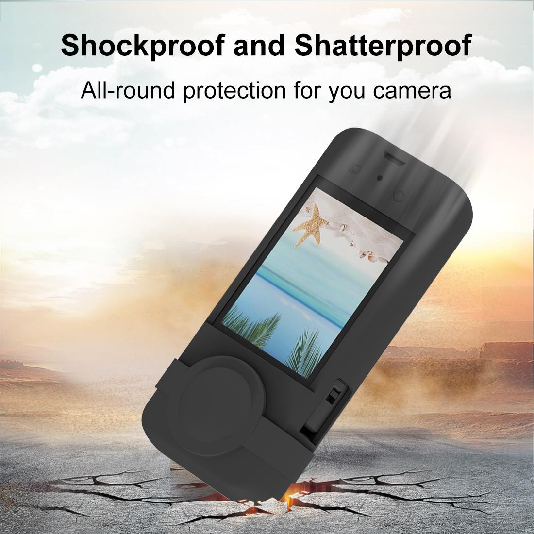 Silicone Protective Case with Lens Cover for Insta360 X3 - Black