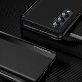 For Samsung Galaxy Z Fold4 5G Leather Phone Case With Pen Slot - Shockproof - Black