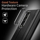 For Samsung Galaxy Z Fold4 5G Leather Wristband Phone Case - Black - Extra Image